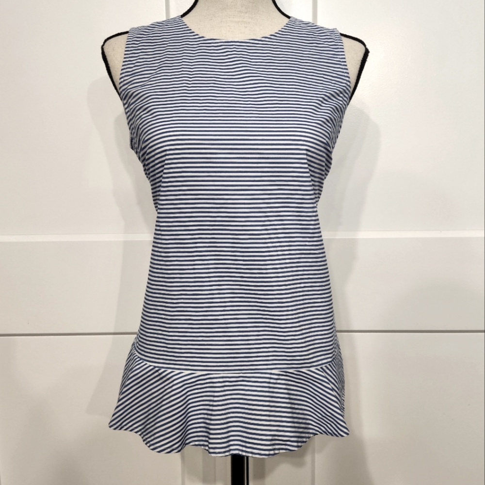 🍉 Tommy Hilfiger Blue White Stripe Shirt Size Small